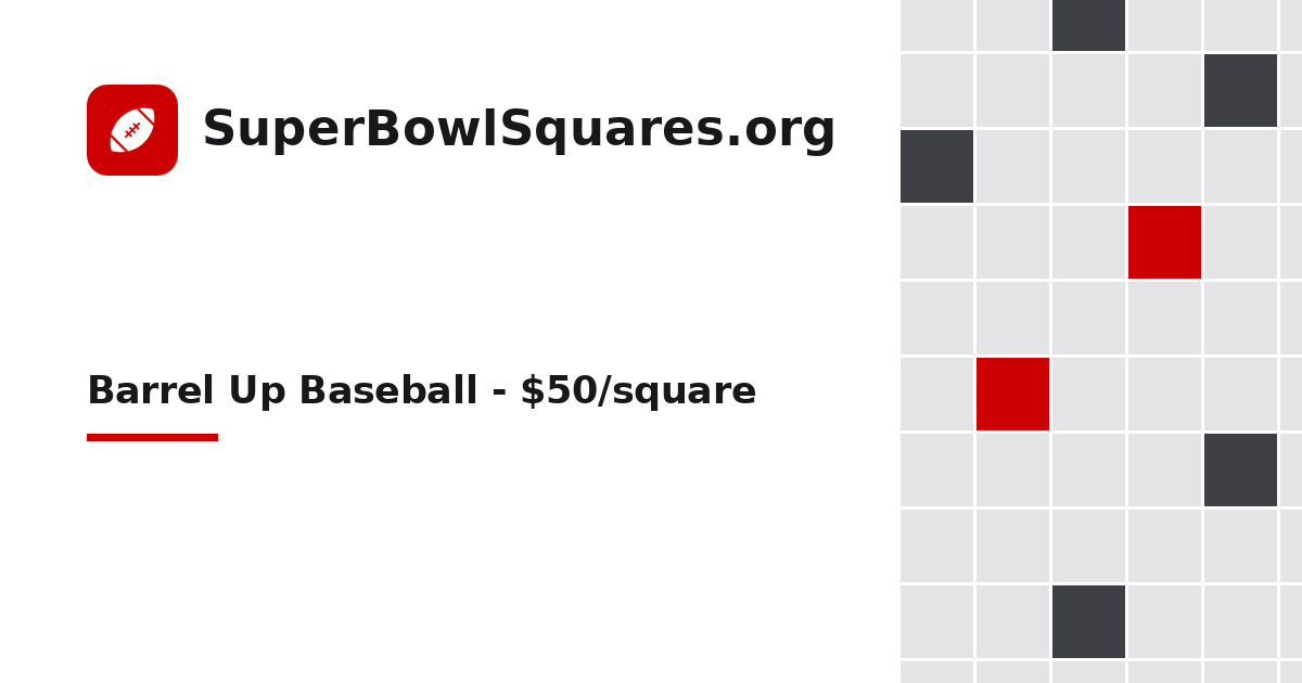 Barrel Up Baseball - $50/square