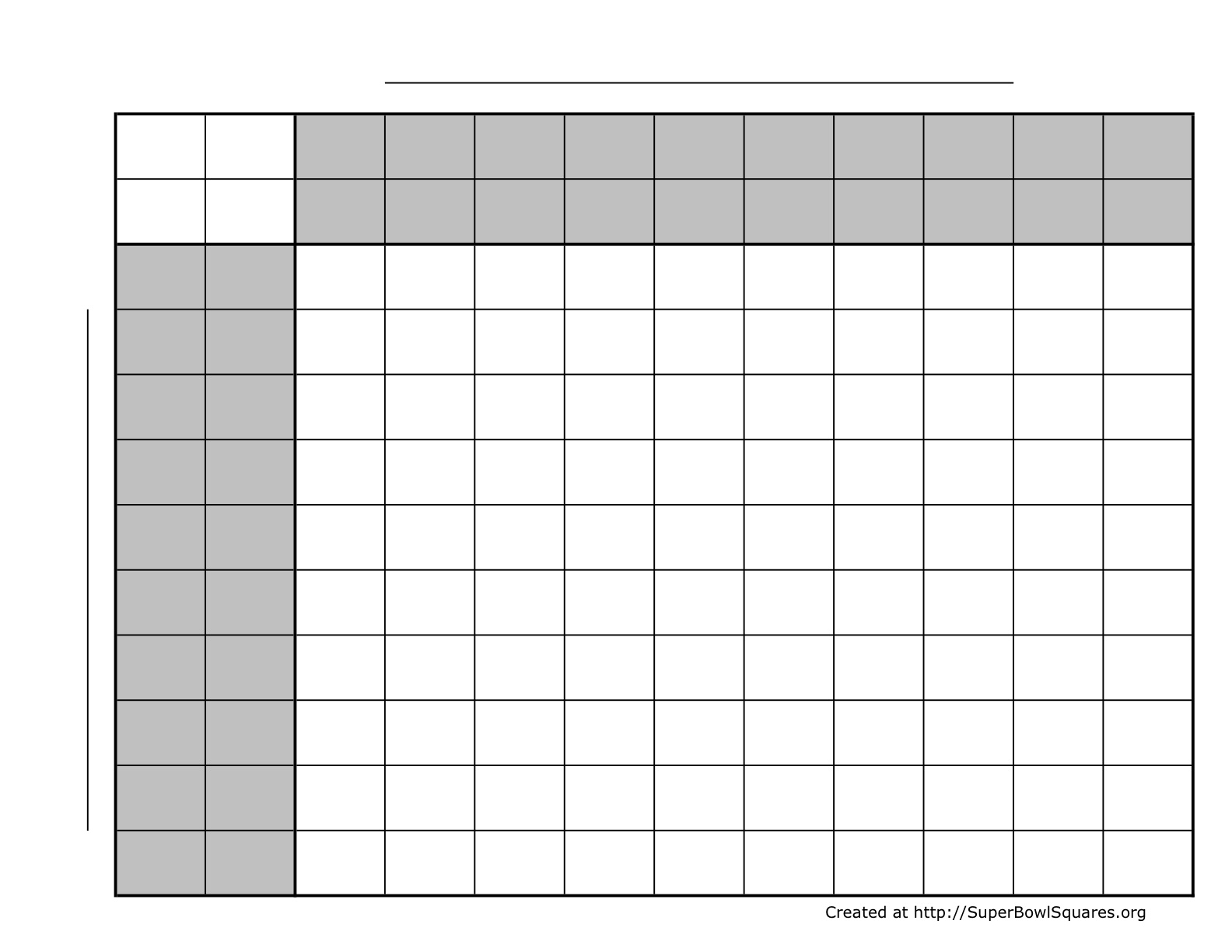 NFL Football Squares Free Google Docs Template 