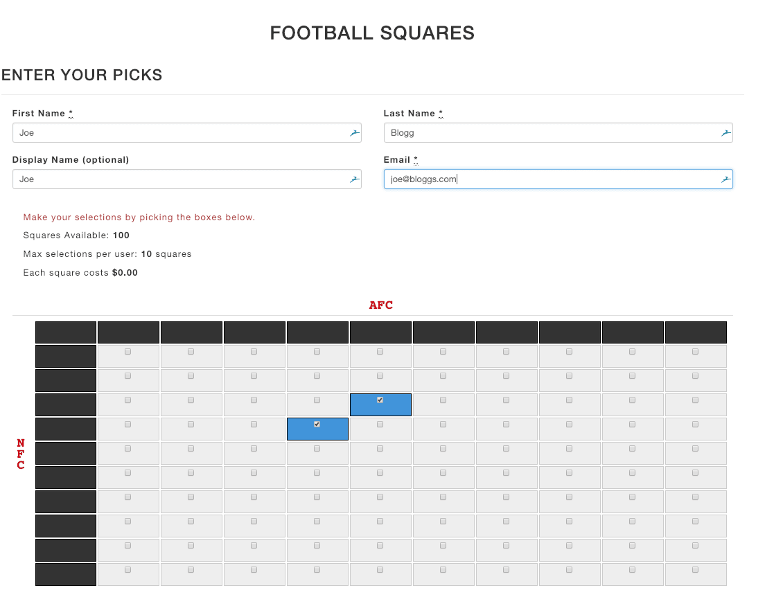 Super Bowl Betting Chart