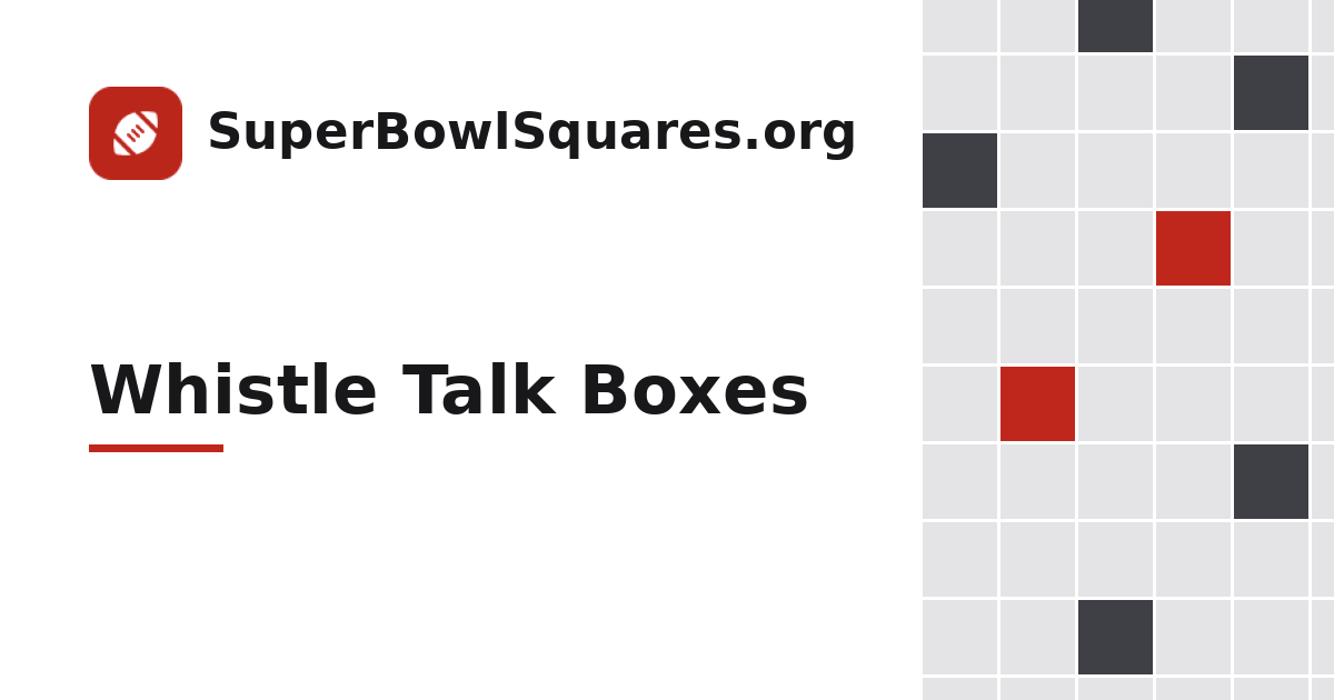 Whistle Talk Boxes